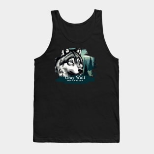 Gray Wolf - WILD NATURE - WOLF -3 Tank Top